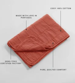 Secret Linen Store Little Finn 100% Cotton Quilted Throw