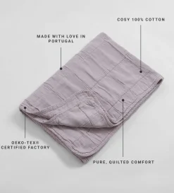 Secret Linen Store Little Finn 100% Cotton Quilted Throw
