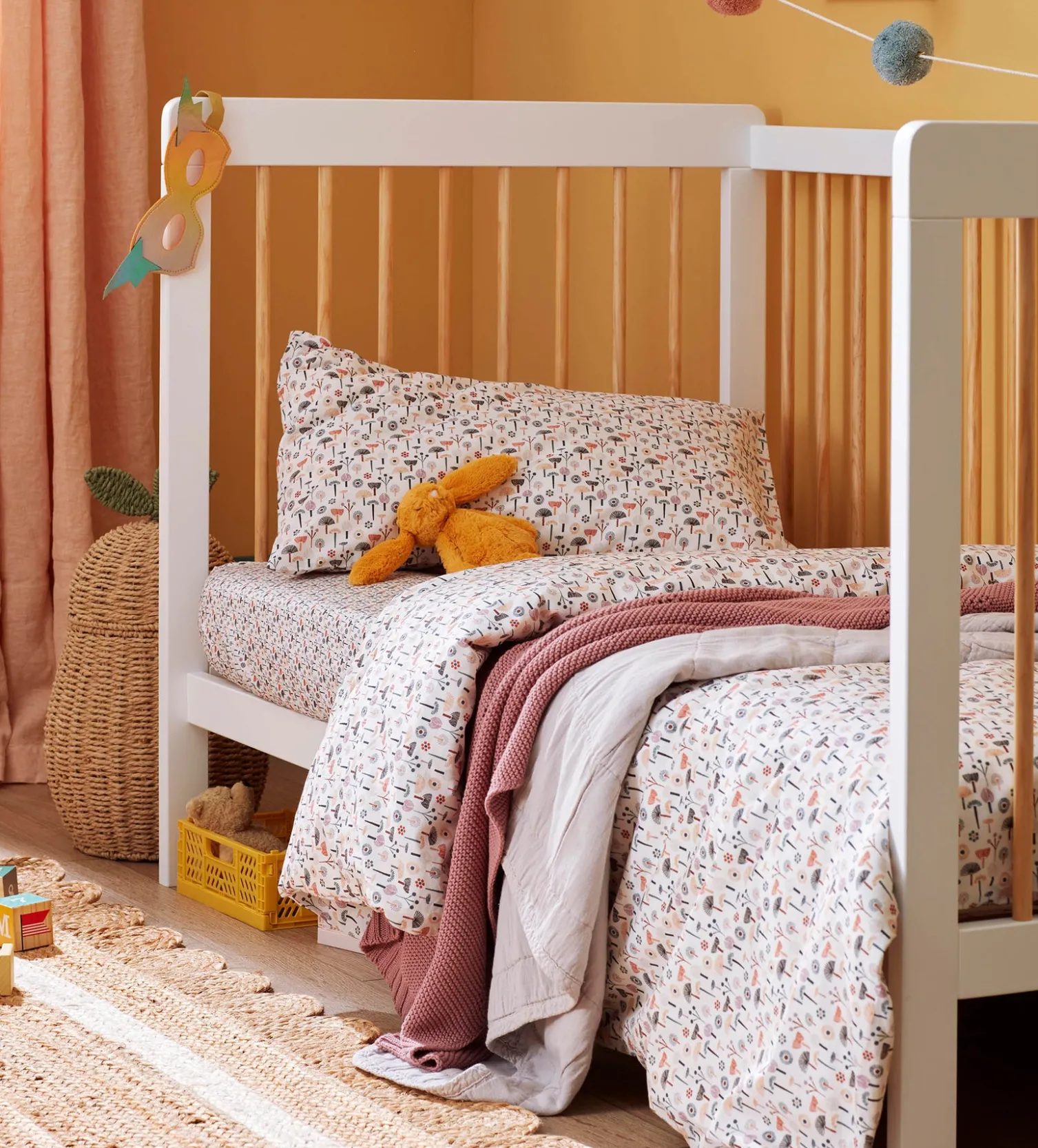 Secret Linen Store 100% Organic Cotton Cot Bed Duvet Cover Set