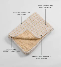 Secret Linen Store Spot Little Quinn 100% Cotton Quilted Throw