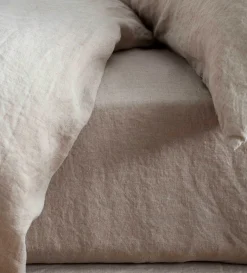 Secret Linen Store Natural 100% Linen Extra Deep Fitted Sheet - 40cm Depth