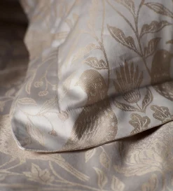 Secret Linen Store Natural Birdie Jacquard 100% Cotton Pillowcase