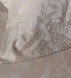 Secret Linen Store Natural Birdie Jacquard 100% Cotton Pillowcase