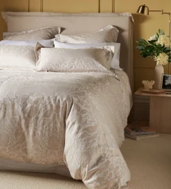 Secret Linen Store Natural Birdie Jacquard 100% Cotton Pillowcase