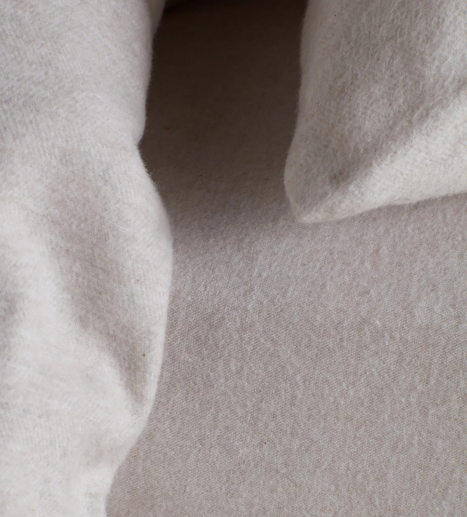 Secret Linen Store Natural Brushed 100% Cotton Fitted Sheet