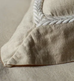 Secret Linen Store Natural Charlotte Cotton Linen Pillowcase