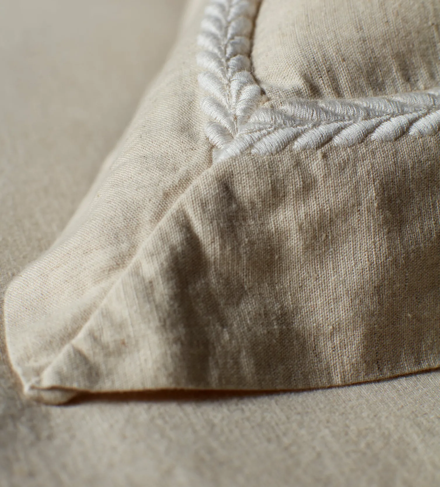 Secret Linen Store Natural Charlotte Cotton Linen Duvet Cover