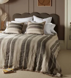 Secret Linen Store Natural Clara Linen Throw