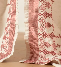 Secret Linen Store Natural Emily Cotton Linen Loop Top Curtain (Pair)