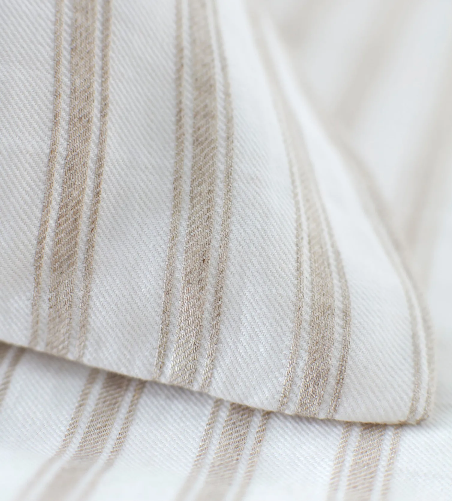 Secret Linen Store Natural French Ticking Stripe Cotton Linen Housewife Pillowcase