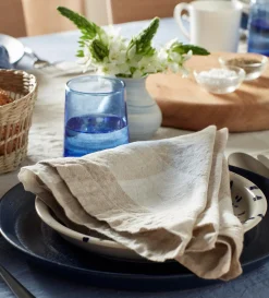 Secret Linen Store Gracie Gingham 100% Linen Napkins - Set of 4