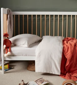 Secret Linen Store Natural Kit 100% Brushed Cotton Cot Bed Duvet Cover Set