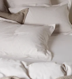 Secret Linen Store Natural Seersucker Stripe 100% Cotton Duvet Cover