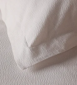 Secret Linen Store Natural Seersucker Stripe 100% Cotton Duvet Cover