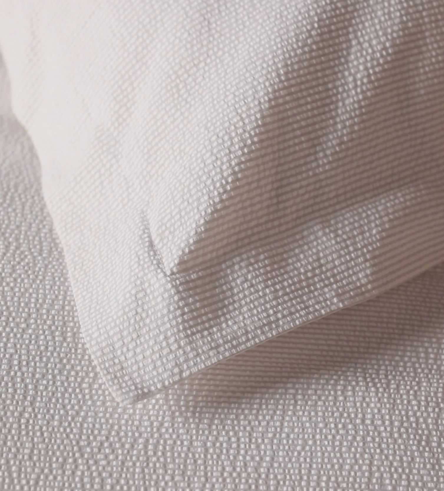 Secret Linen Store Natural Seersucker Stripe 100% Cotton Duvet Cover