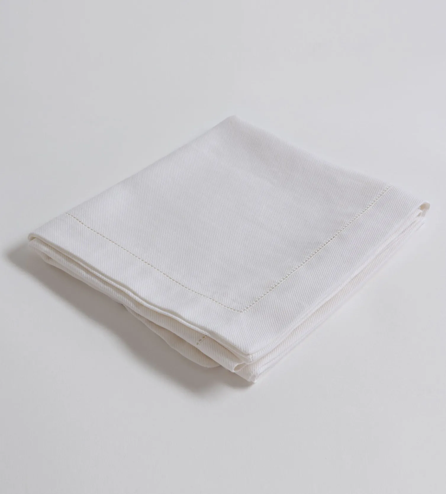 Secret Linen Store Off White Twill Cotton Linen Table Runner