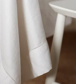 Secret Linen Store Off White Twill Cotton Linen Tablecloth