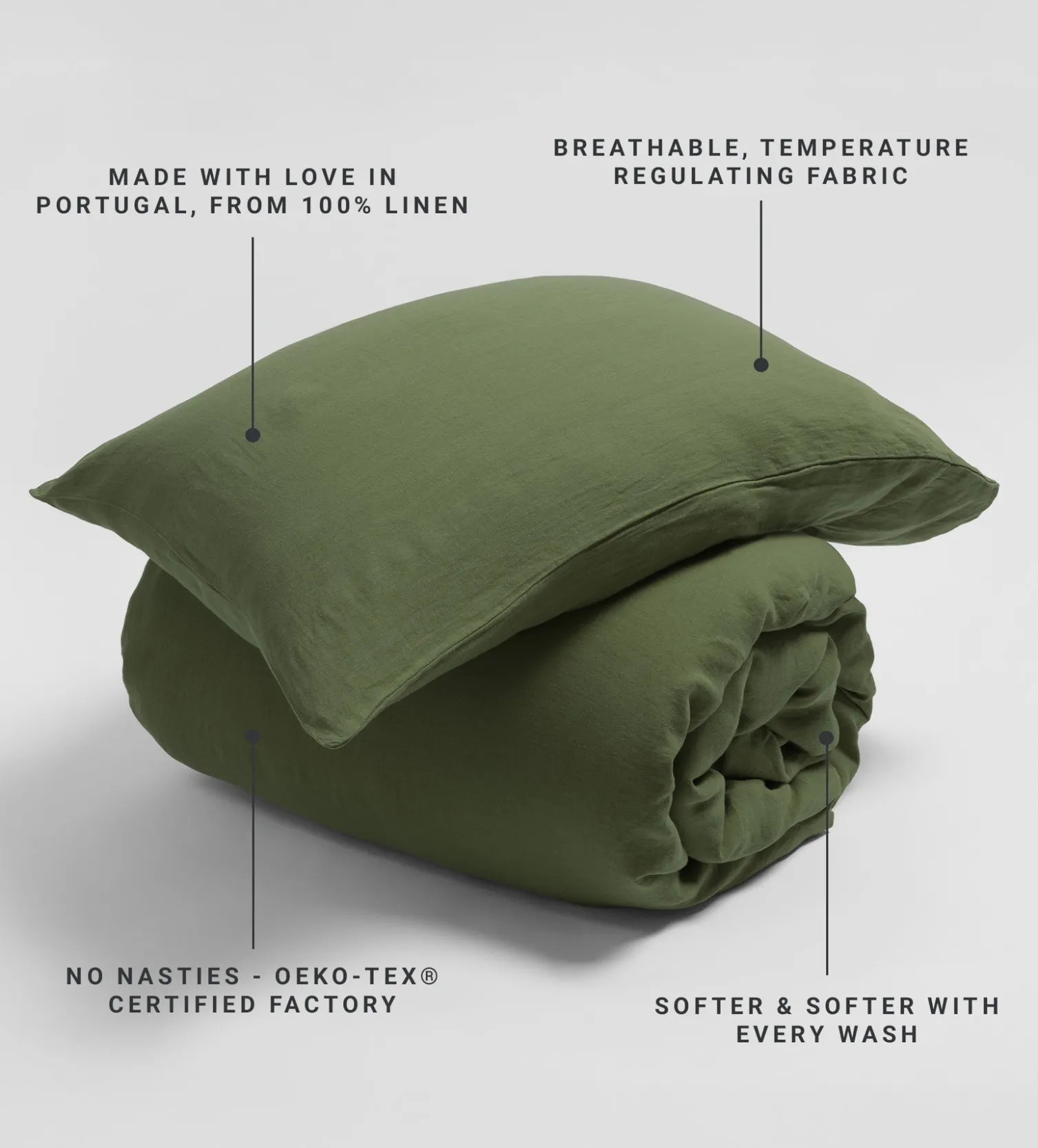 Secret Linen Store 100% Linen Housewife Pillowcase