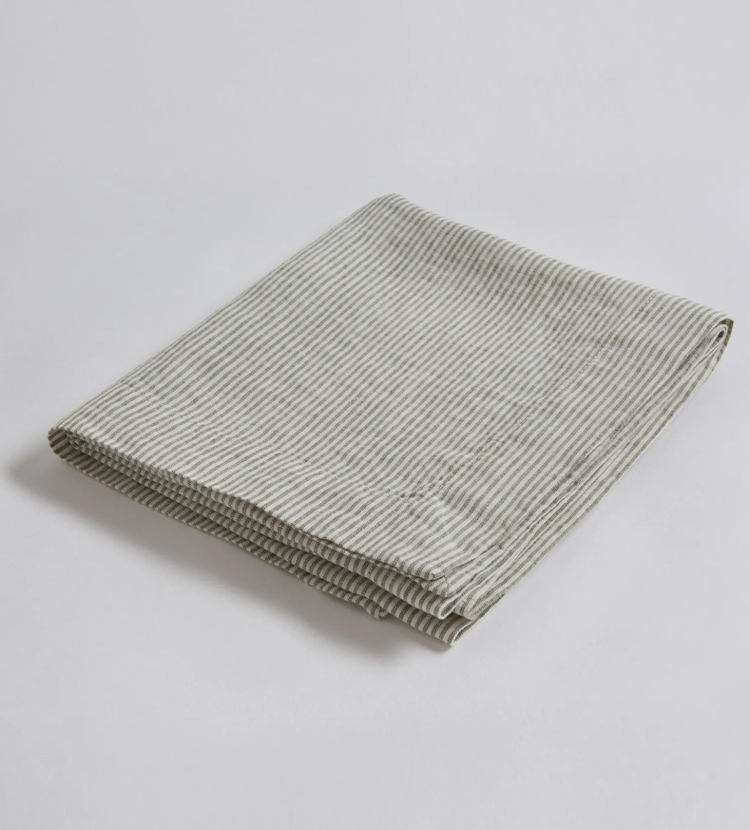 Secret Linen Store Olive Sid Stripe 100% Linen Table Runner