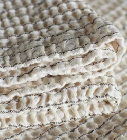 Secret Linen Store Stripe Waffle 100% Cotton Towels