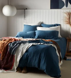 Secret Linen Store Peacock 100% Linen Duvet Cover