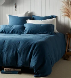 Secret Linen Store Peacock 100% Linen Duvet Cover