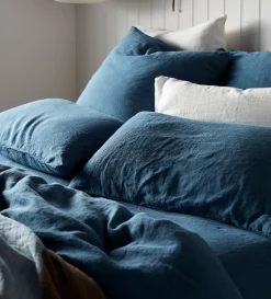 Secret Linen Store Peacock 100% Linen Fitted Sheet
