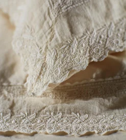 Secret Linen Store Pia Embroidered 100% Cotton Duvet Cover