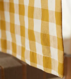 Secret Linen Store Saffron Heidi 100% Organic Cotton Table Runner