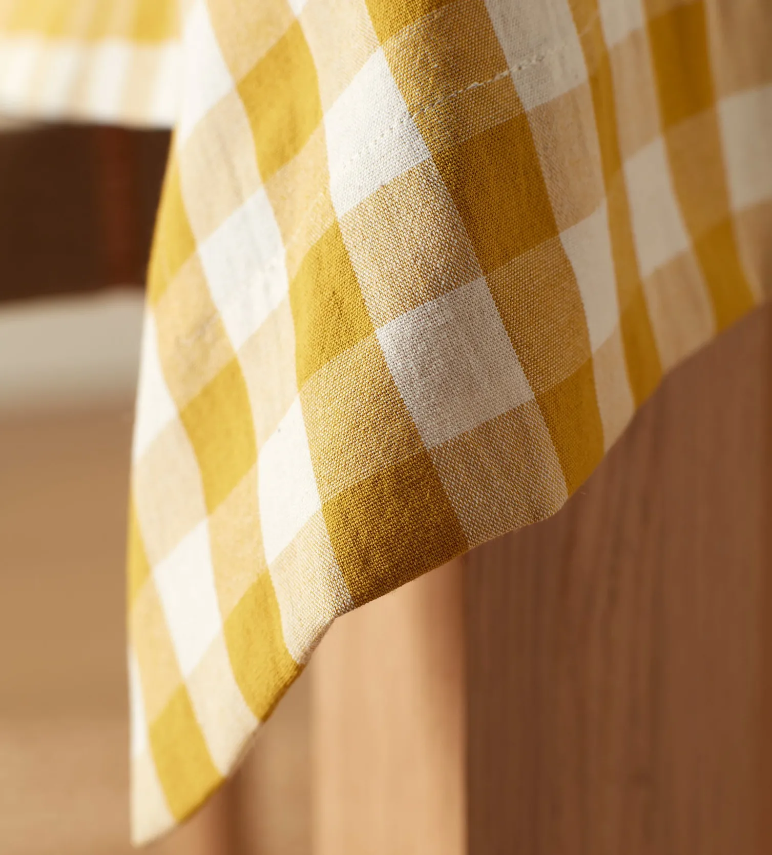 Secret Linen Store Saffron Heidi 100% Organic Cotton Tablecloth