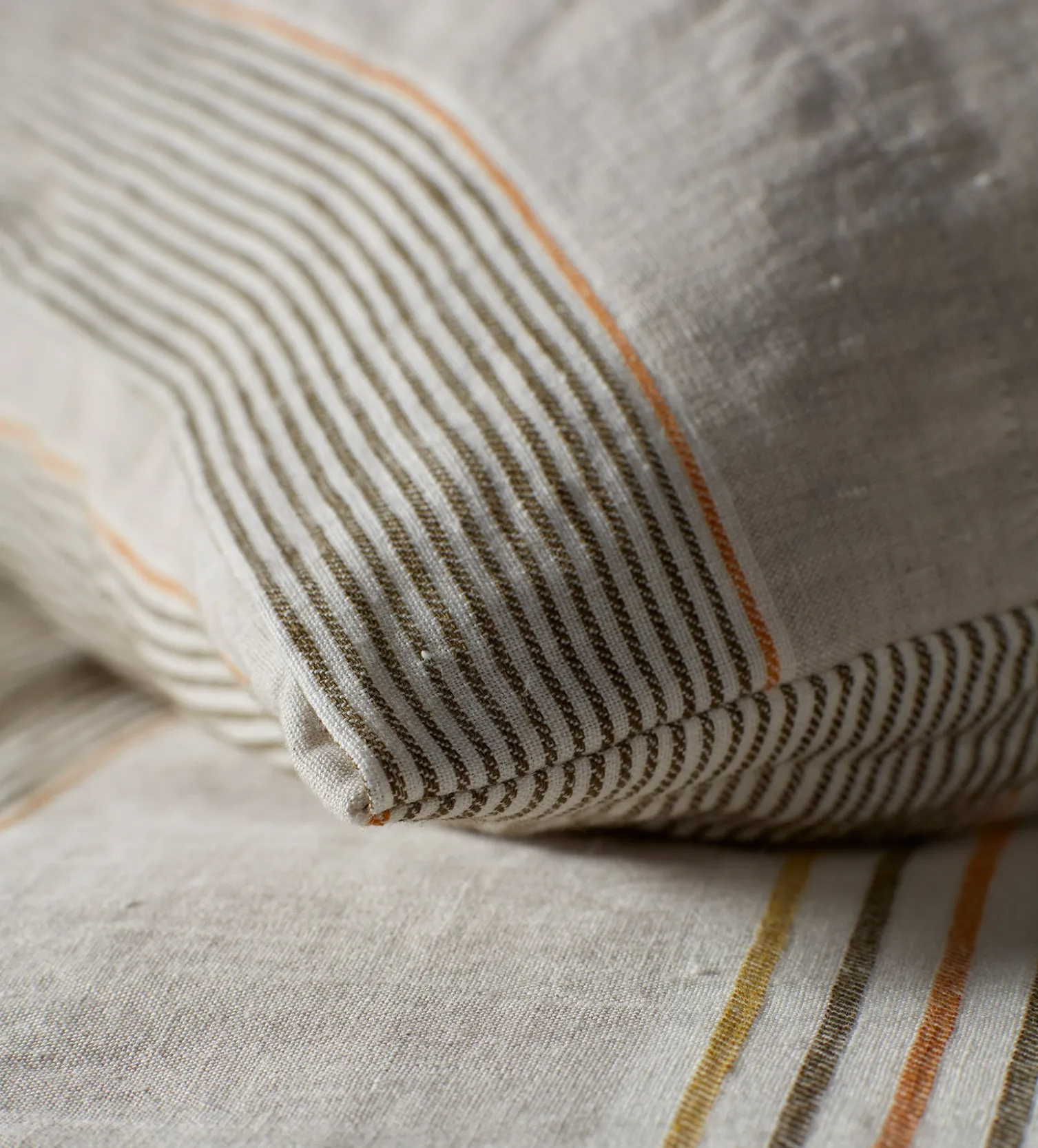 Secret Linen Store Stripe 100% Linen Duvet Cover