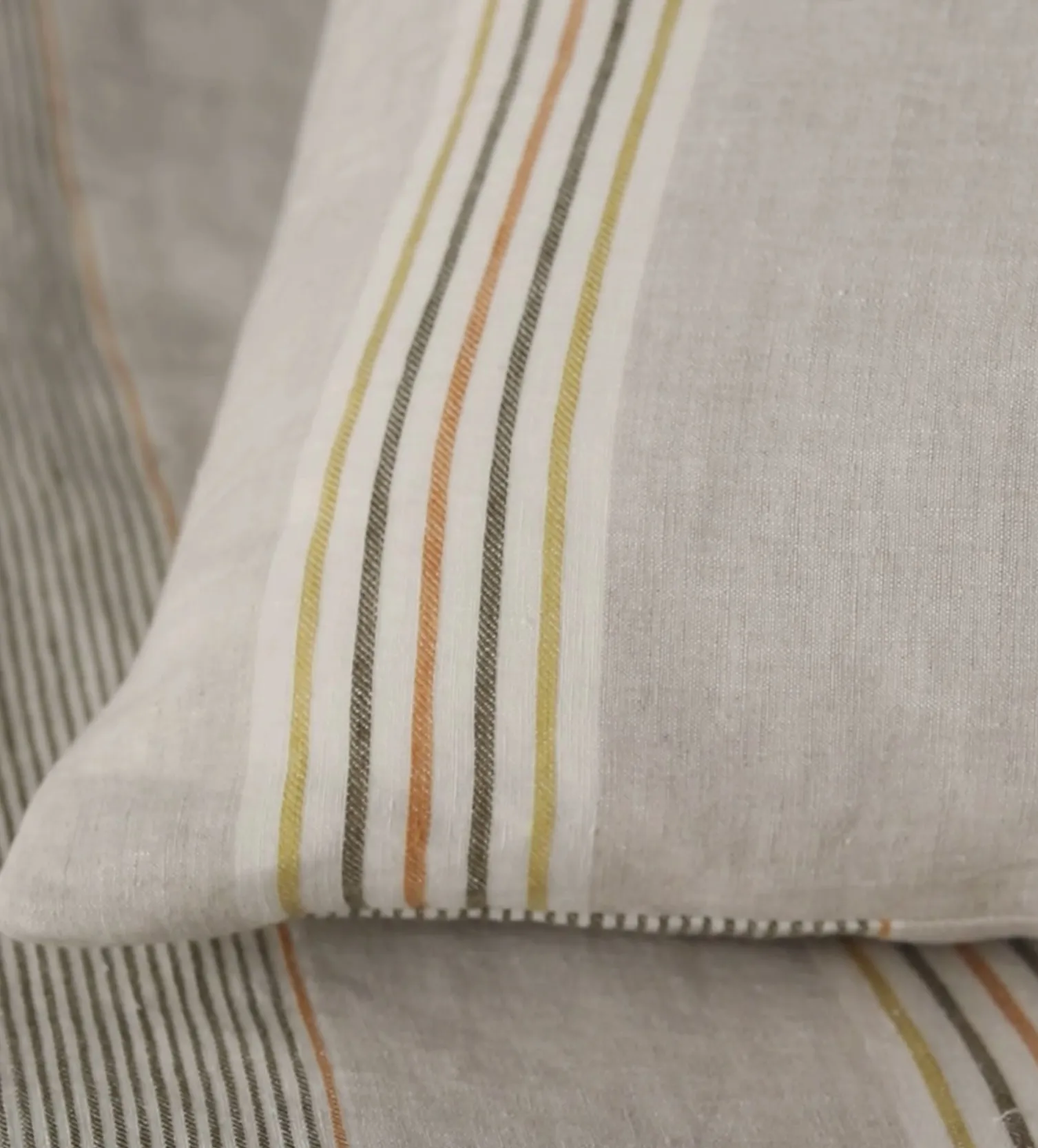 Secret Linen Store Stripe 100% Linen Duvet Cover
