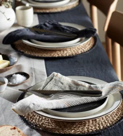 Secret Linen Store Stripe 100% Linen Napkins - Set of 4