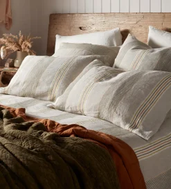 Secret Linen Store Stripe 100% Linen Pillowcase