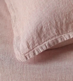 Secret Linen Store Spice Sid Stripe 100% Linen Fitted Sheet