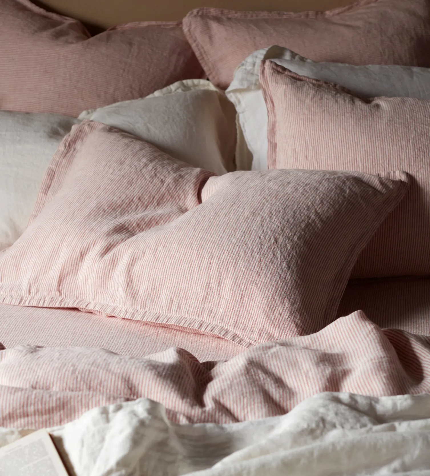 Secret Linen Store Spice Sid Stripe 100% Linen Pillowcase