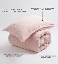 Secret Linen Store Spice Sid Stripe 100% Linen Pillowcase