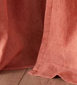 Secret Linen Store Cotton Linen Blackout Pencil Pleat Curtains (Pair)
