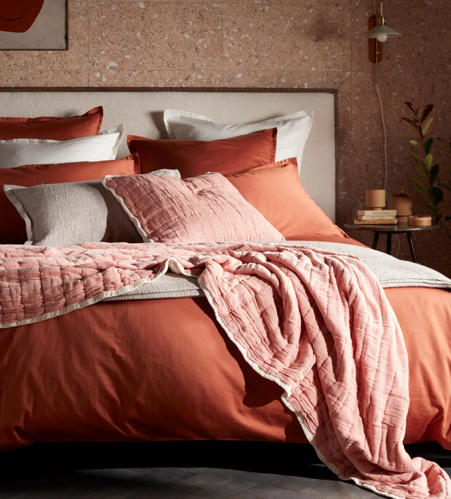 Secret Linen Store 100% Cotton Quilted Throw