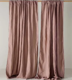 Secret Linen Store 100% Linen Loop Top Curtain (Single)
