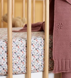 Secret Linen Store Bailey 100% Organic Cotton Knitted Baby Blanket