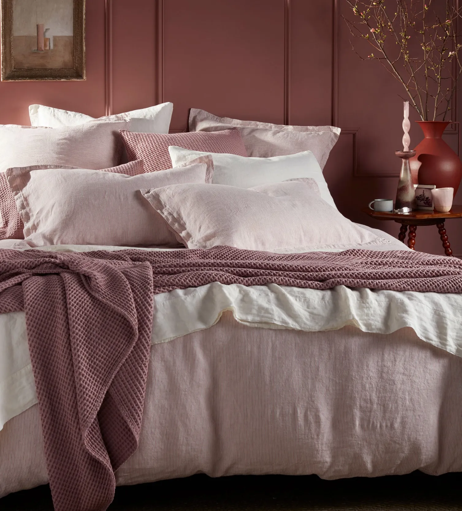Secret Linen Store Big Waffle 100% Cotton Throw