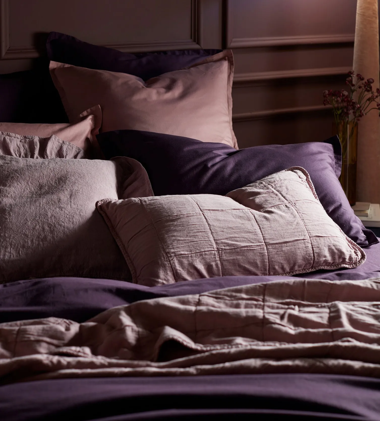 Secret Linen Store Finn 100% Cotton Quilted Throw