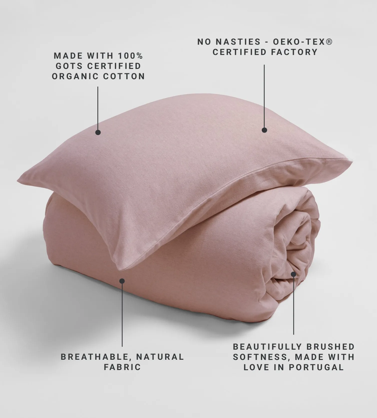 Secret Linen Store Brushed 100% Organic Cotton Duvet Cover