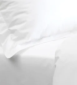 Secret Linen Store White 100% Cotton Percale 200 Thread Count Fitted Sheet