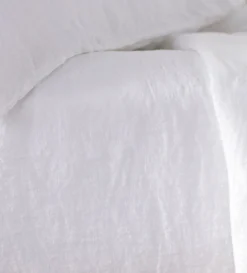Secret Linen Store White 100% Linen Euro Fitted Sheet