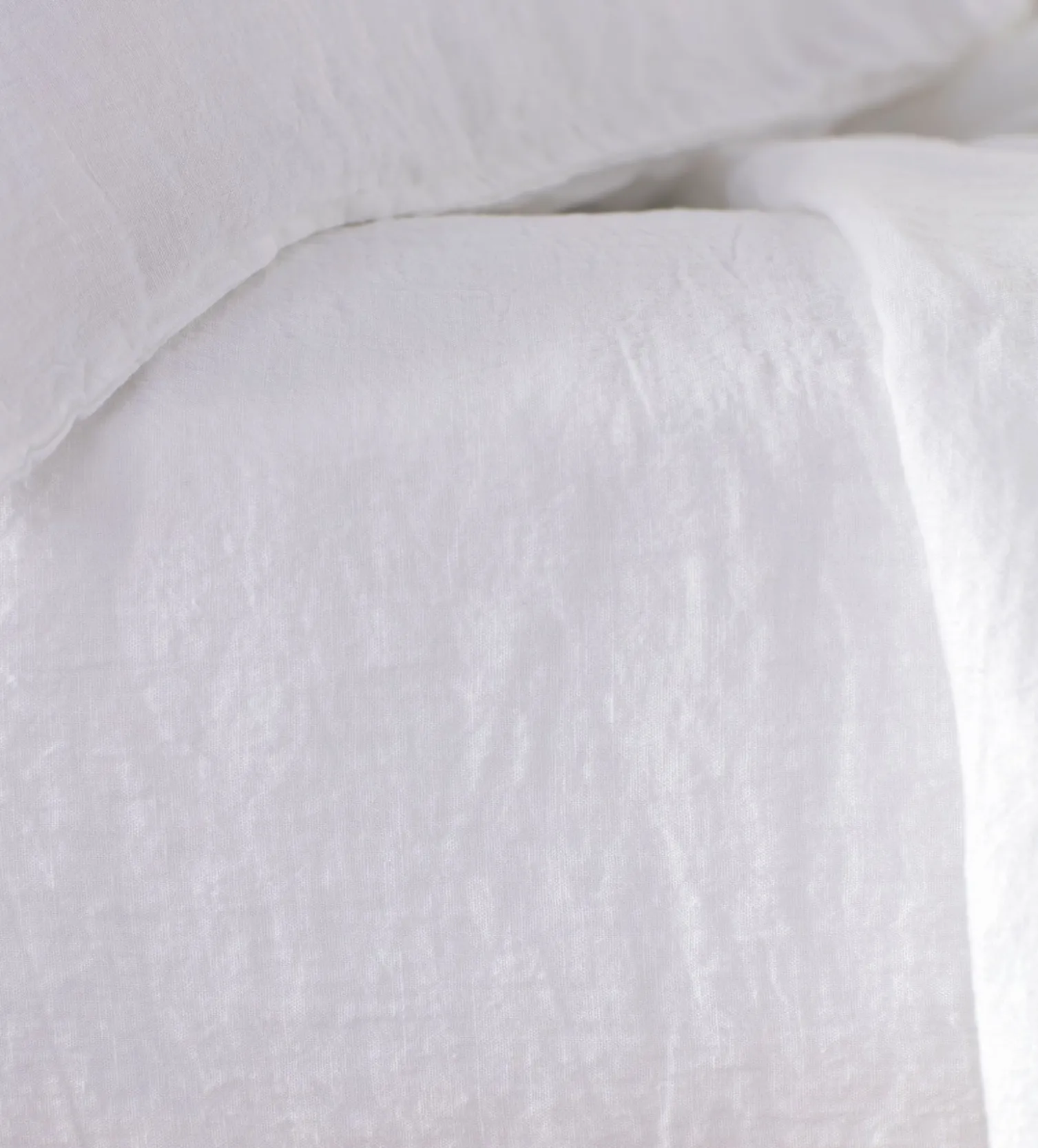 Secret Linen Store White 100% Linen Euro Fitted Sheet