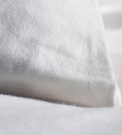 Secret Linen Store White Brushed 100% Organic Cotton Fitted Sheet