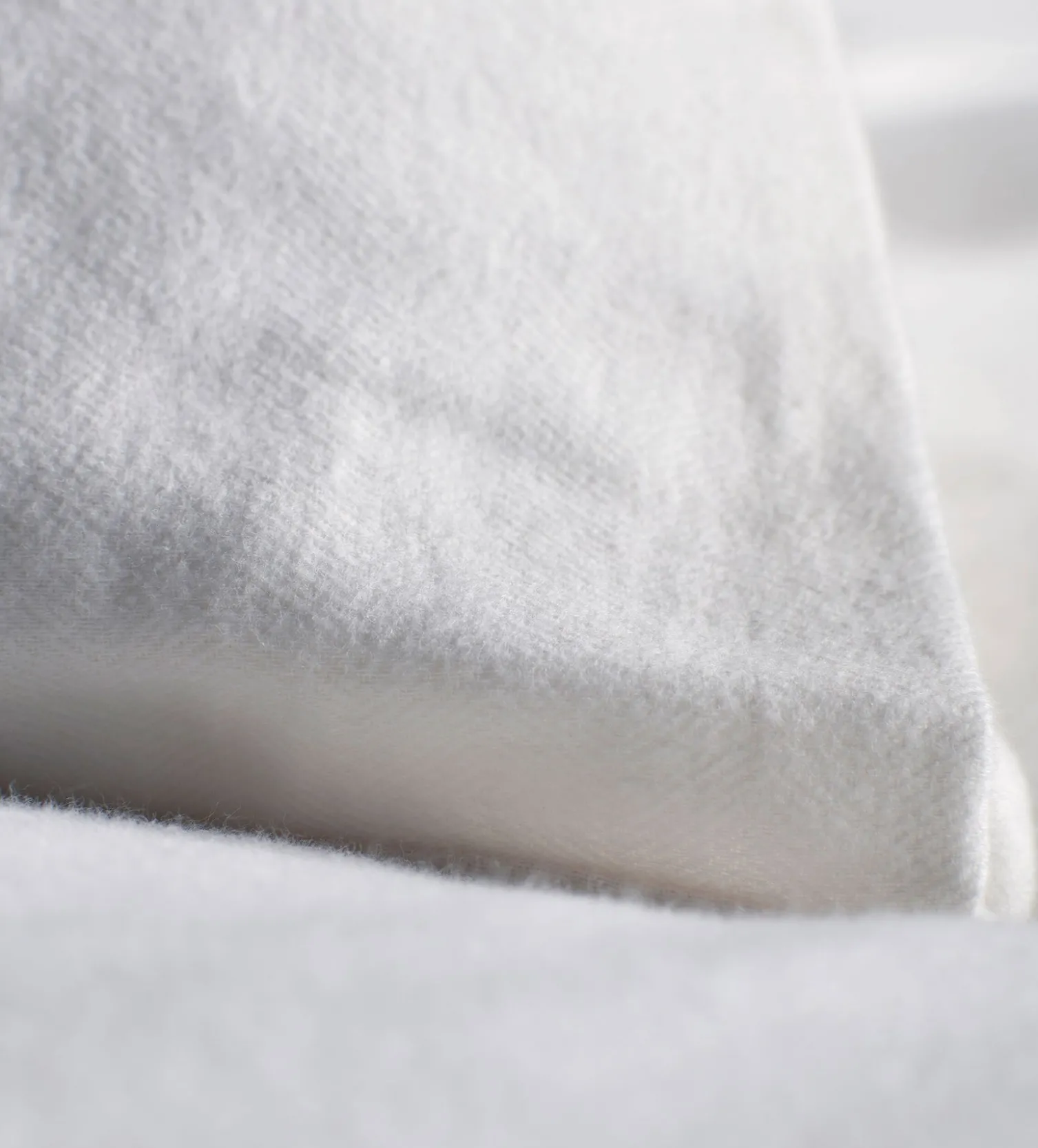 Secret Linen Store White Brushed 100% Organic Cotton Fitted Sheet