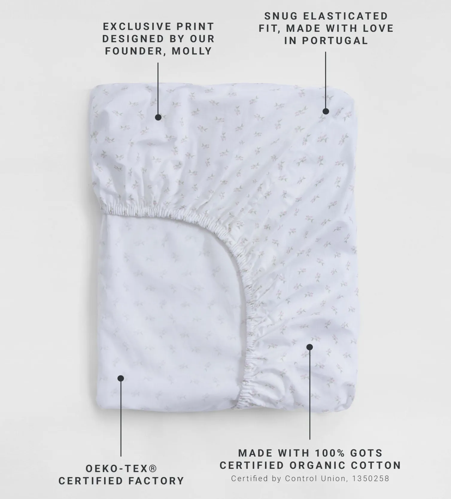 Secret Linen Store 100% Organic Cotton Cot Bed Fitted Sheet